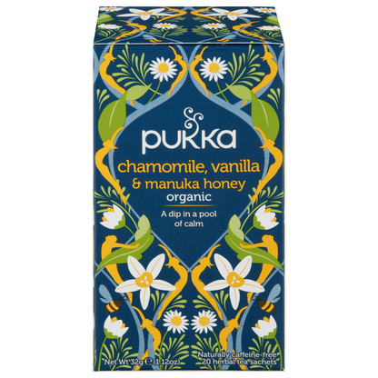 Pukka Herbal Tea, Organic, Chamomile, Vanilla &amp; Manuka Honey, Sachets