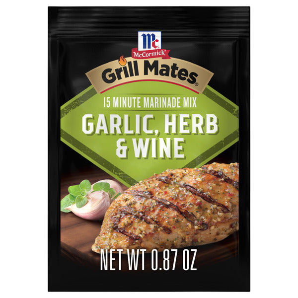McCormick® GRILL MATES Garlic, Herb &amp; Wine Marinade Seasoning Mix  DestGlow