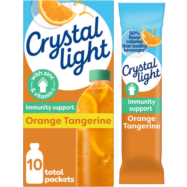 Crystal Light Immunity Support Orange Tangerine Powdered Drink Mix