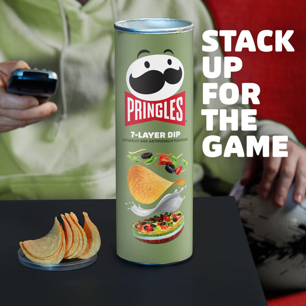 Pringles 7-Layer Dip Potato Crisps Chips, Lunch Snacks, 5.5 oz  DestGlow