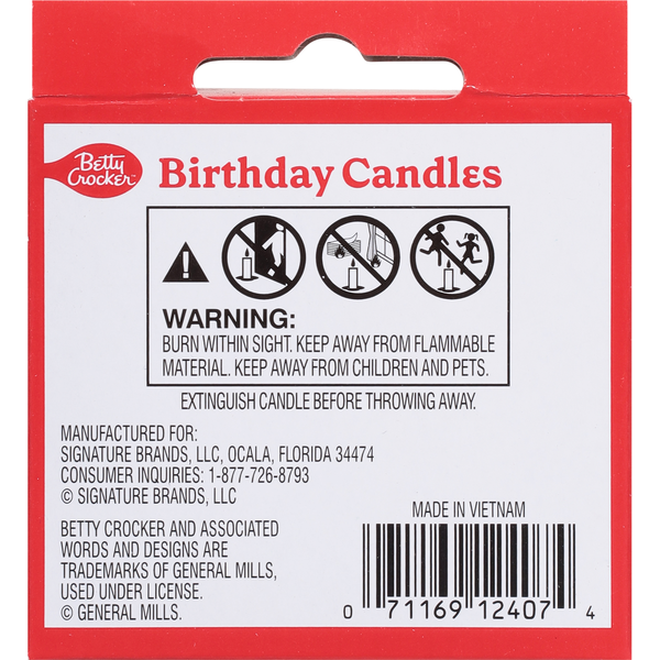 Betty Crocker Rainbow Stripe Birthday Candles  DestGlow