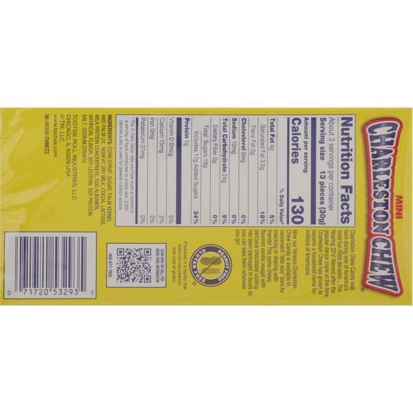 Charleston Chew Candy, Vanilla, Mini  DestGlow