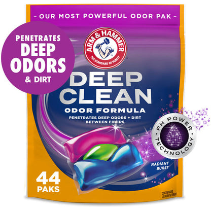Arm &amp; Hammer Deep Clean Odor Formula Laundry Detergent Power Paks