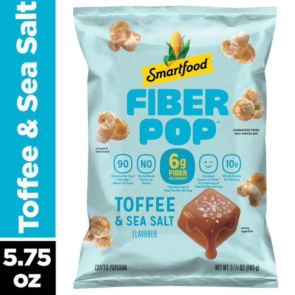 Smartfood Fiber Pop Popcorn Toffee And Sea Salt  DestGlow