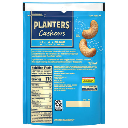 Planters Cashew Salt &amp; Vinegar 5oz. Bag, 5 OZ