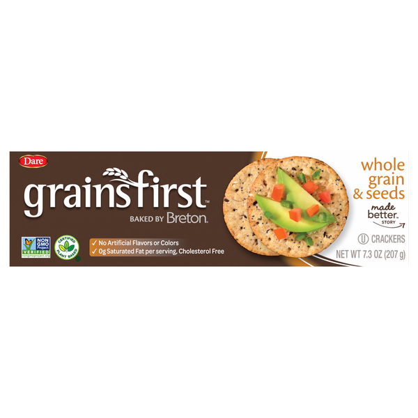 Grains First Crackers, Whole Grain &amp; Seeds