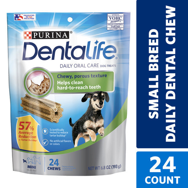 Purina DentaLife Made in USA Facilities Toy Breed Dog Dental Chews, Daily Mini