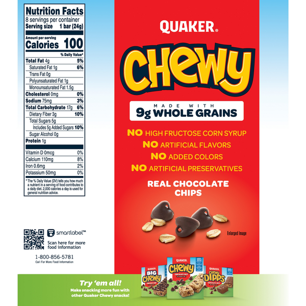 Quaker Granola Bars, Chocolate Chip  DestGlow
