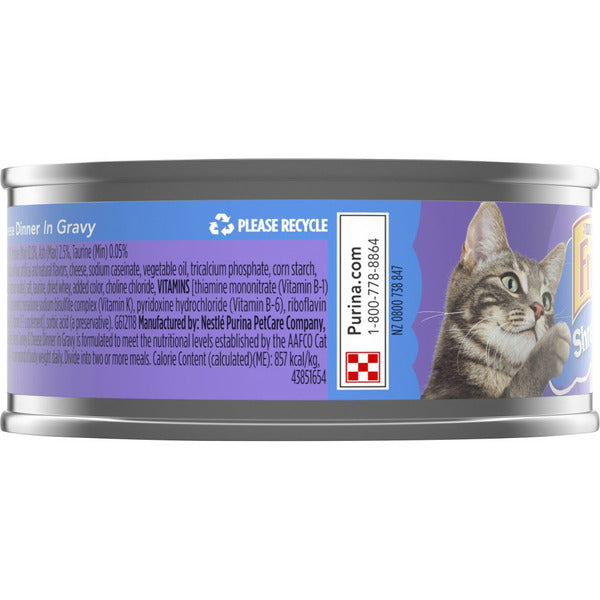 Purina Friskies Gravy Wet Cat Food, Shreds Turkey &amp; Cheese Dinner  DestGlow
