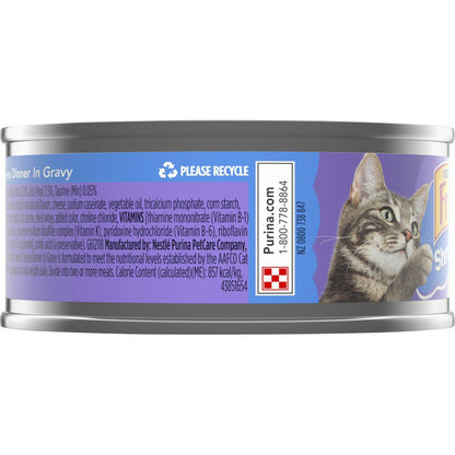 Purina Friskies Gravy Wet Cat Food, Shreds Turkey &amp; Cheese Dinner