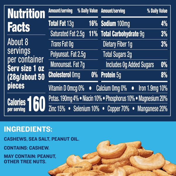 Planters Cashews Halves &amp; Pieces