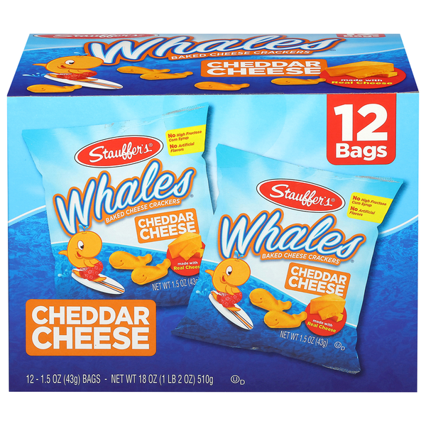 Stauffers Whales Baked Cheddar Cheese Cheese Crackers  DestGlow