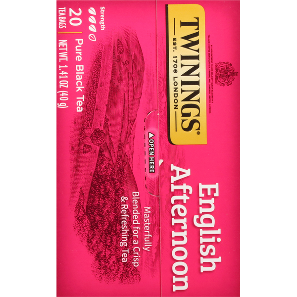 Twinings Black Tea, English Afternoon, Pure, Tea Bags  DestGlow