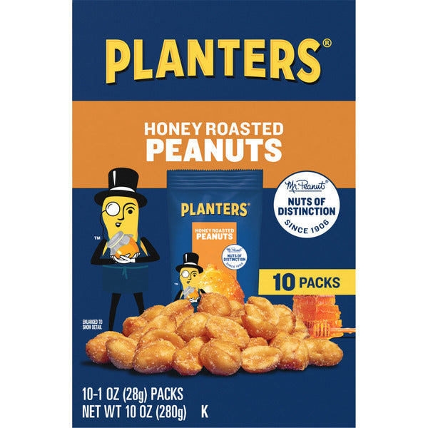 Planters Honey Roasted Peanuts 10-Pack, .62 LB  DestGlow