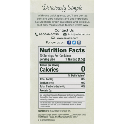 Salada Decaffeinated Green Tea