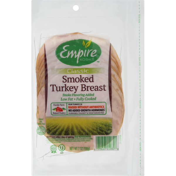 Empire Kosher Turkey Breast, Smoked, Classic  DestGlow