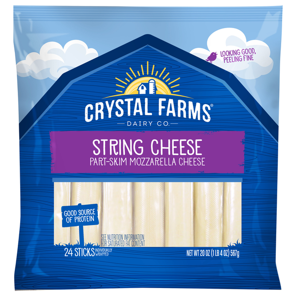 Crystal Farms Wisconsin String Cheese  DestGlow