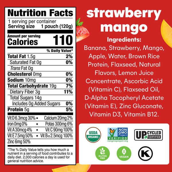 NOKA Superfood Smoothies, Strawberry Mango 4pack  DestGlow