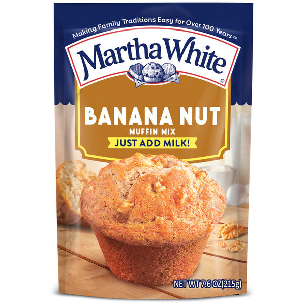 Martha White Banana Nut Muffin Mix, 7.6 Oz Bag  DestGlow