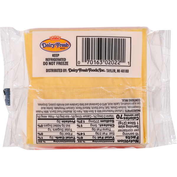 Dairy Fresh Cheese, American, Singles  DestGlow