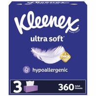 Kleenex Ultra Soft Facial Tissues Flat Boxes 3 Ply️