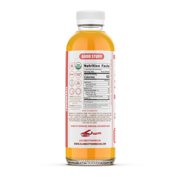 Island City Kombucha Organic, Strawberry Kombucha  DestGlow