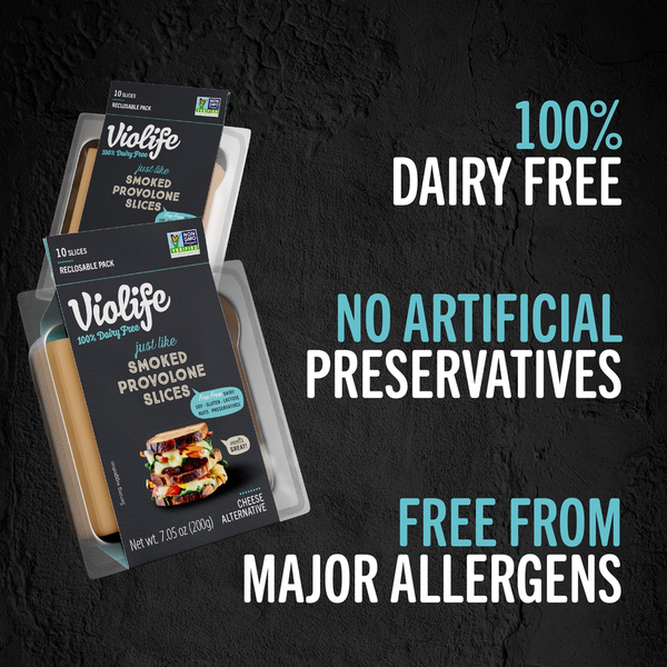 Violife Just Like Smoked Provolone Slices, Dairy-Free Vegan  DestGlow