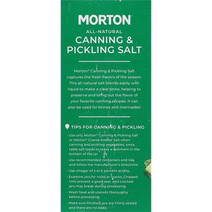 Morton Salt, Canning &amp; Pickling