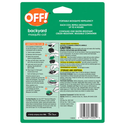 Off!® Backyard Mosquito Repellent Coil Starter Pack, Bug Repellent Devices