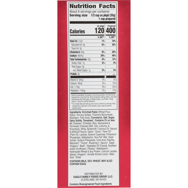 Hamburger Helper Four Cheese Lasagna, Robust Tomato &amp; Herb Flavor, Value Size