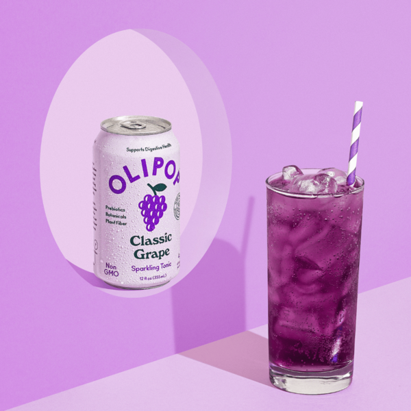 OLIPOP Prebiotic Soda, Classic Grape  DestGlow