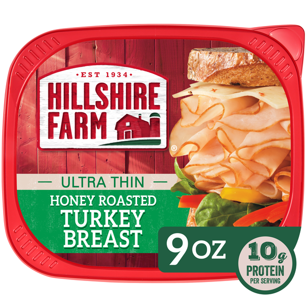 Hillshire Farm Ultra Thin Sliced Honey Roasted Turkey Breast Sandwich Meat, 9 oz  DestGlow