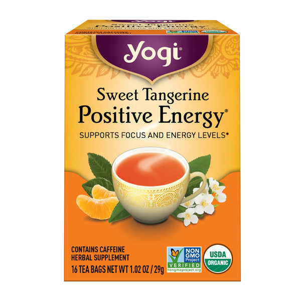 Yogi Tea Black Tea, Sweet Tangerine Positive Energy Tea, Contains Caffeine  DestGlow