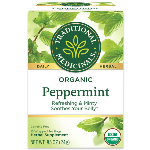 Traditional Medicinals Organic Peppermint Caffeine Free Herbal Teas  DestGlow