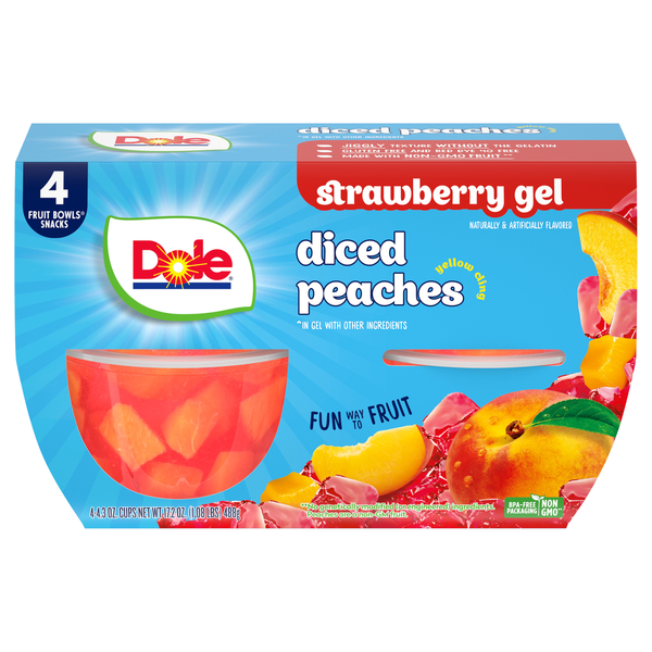 Dole Peaches in Strawberry Gel  DestGlow