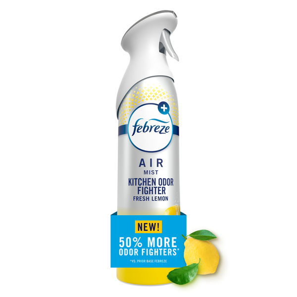 Febreze Air Mist Kitchen Air Freshener Spray, Fresh Lemon  DestGlow