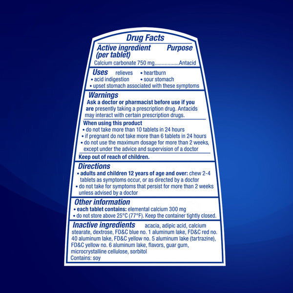 TUMS Chewable Extra Strength Antacid Tablets  DestGlow