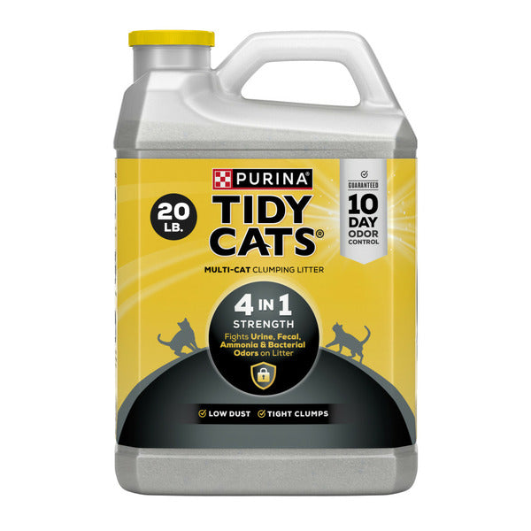 Purina Tidy Cats Clumping Cat Litter, 4-in-1 Strength Multi Cat Litter  DestGlow