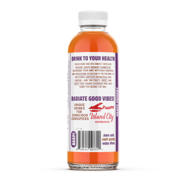 Island City Kombucha Organic Grape Kombucha  DestGlow