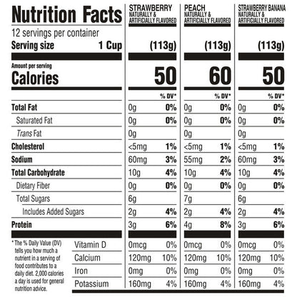 Dannon Light + Fit Regular Nonfat Yogurt, Strawberry/Strawberry Banana/Peach