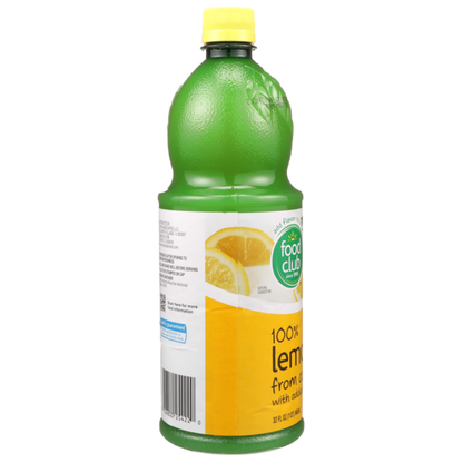 Food Club 100% Lemon Juice From Concentrate