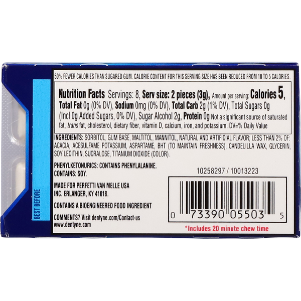 Dentyne Gum, Sugar Free, Peppermint  DestGlow