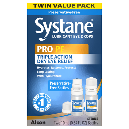 SYSTANE Pro PF Lubricant Eye Drops Twin Value Pack  DestGlow