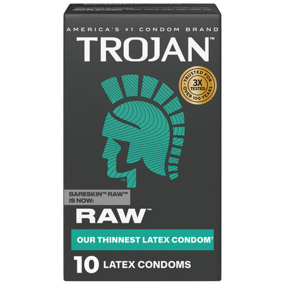 Trojan Raw Thinnest Latex Lubricated Condoms