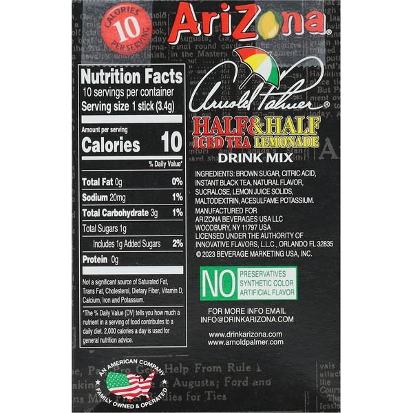 AriZona Half &amp; Half Iced Tea Lemonade Drink Mix