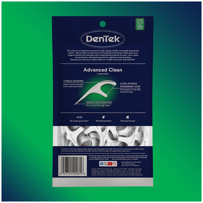 DenTek Floss Picks Triple Clean Advanced Clean Mouthwash Blast