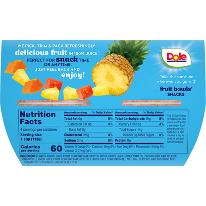Dole Tropical Fruit, in 100% Fruit Juice