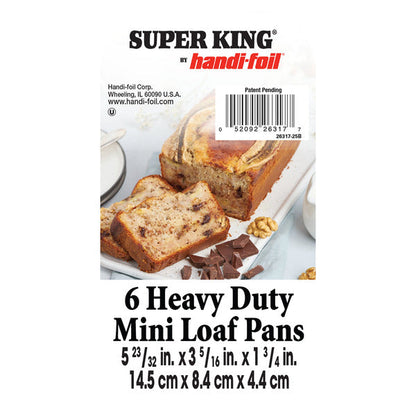Handi-foil Super King Heavy Duty Mini Loaf Pans