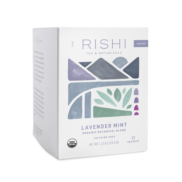 Rishi Tea &amp; Botanicals Lavender Mint, Tea Sachets  DestGlow