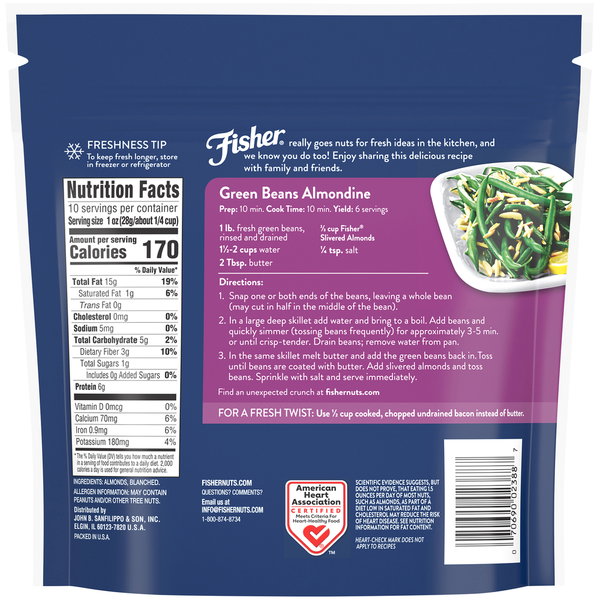 Fisher Slivered Almonds  DestGlow